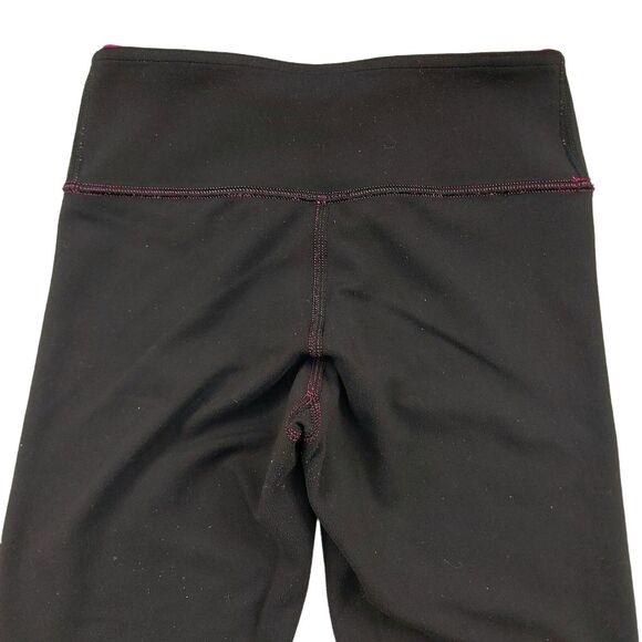 Lululemon Reversible Wunder Under Crop Leggings Womens 2 Black Pink Gym Yoga - Picture 9 of 12